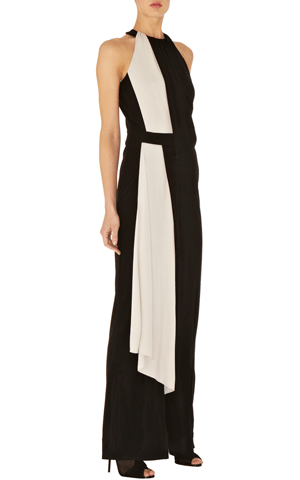 Jersey-Kleid, schwarz-weiß, Karen Millen