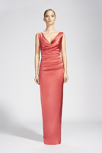 Glamouröse Abendkleider 2013 - Talbot Runhof Talbot Runhof Abendkleid rosa mit Stoffraffungen