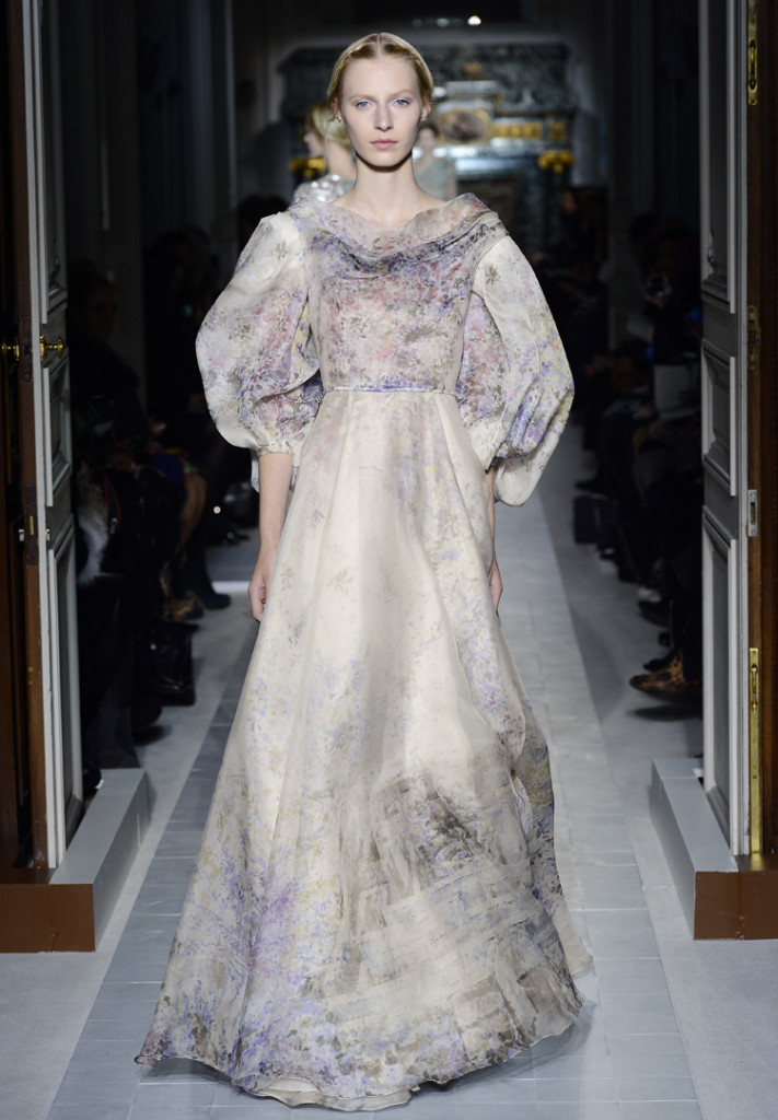 Abendroben 2013 Valentino Valentino Abendkleid mit Puffärmel