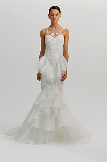 Marchesa Brautmode - Hochzeitskleid mit Volants Hochzeit 2013 - Marchesa