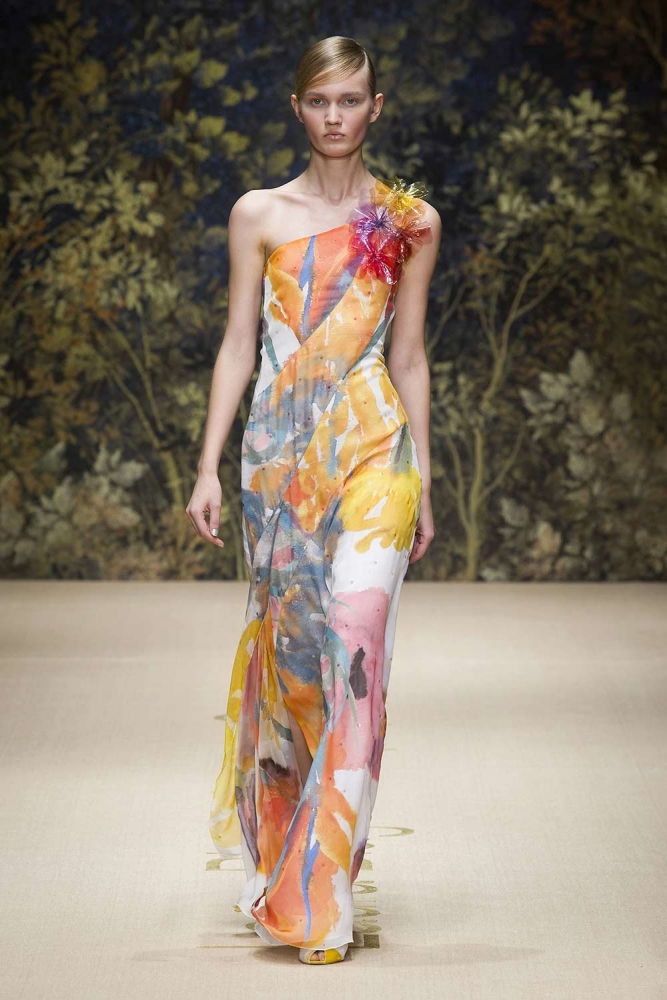 Langes Abendkleid - Laura Biagotti SS 2014 Sommerliche Abendrobe - Laura Biagotti SS 2014