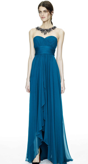 Abendkleid blau, Marchesa Notte