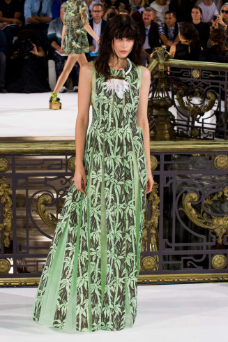 John Galliano Abendkleider Sommer 2015 Abendkleidmit Palmen, John Galliano 2015