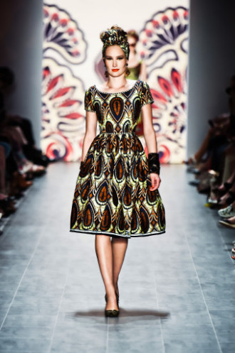 Lena Hoschek - Mercedes-Benz Fashion Show SS 2015 Cameroon Dress