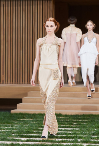 Chanel Abendkleider 2016, Karl Lagerfeld Chanel Abendkleid Nude