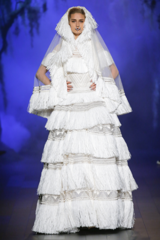 Naeem Khan Brautkleider 2018 Naeem Khan - modernes Brautkleid mit Schleier