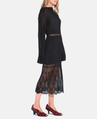 Stella McCartney Abendkleider Kollektion Frühjahr 2018 - Nachhaltige Mode Zweiteiliges Abendkleid langarm in Schwarz